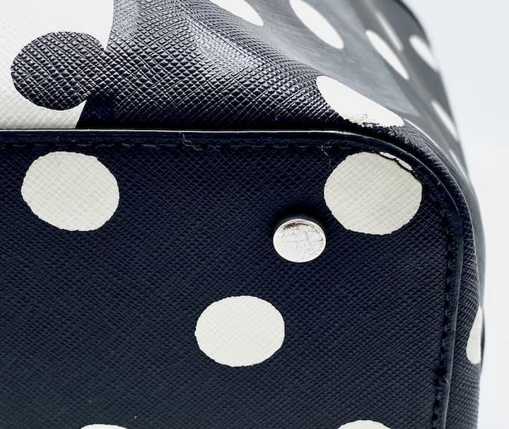 Cath Kidston 101 Dalmatians Spot Tote Bag Placement Shopper Handbag Damage Base Left Top Corner