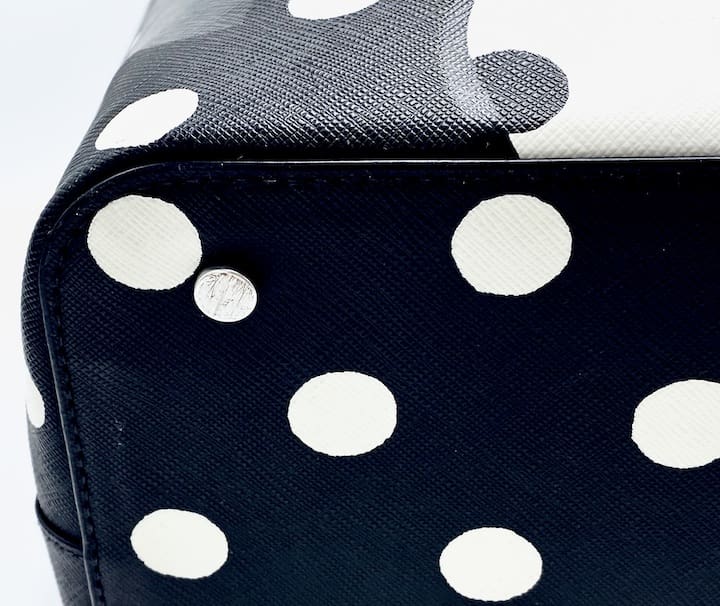 Cath Kidston 101 Dalmatians Spot Tote Bag Placement Shopper Handbag Damage Base Right Top Corner