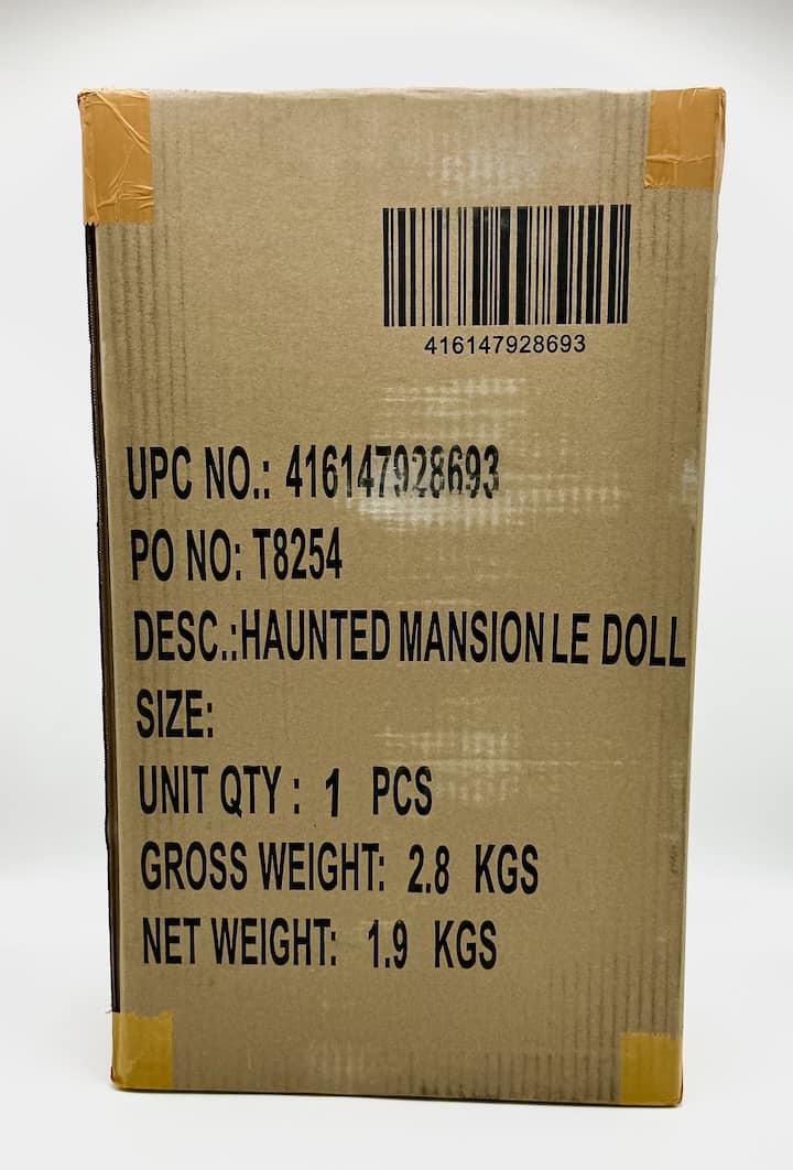 Disney Haunted Mansion Sarah Sally Slater Limited Edition Doll Box Side 1