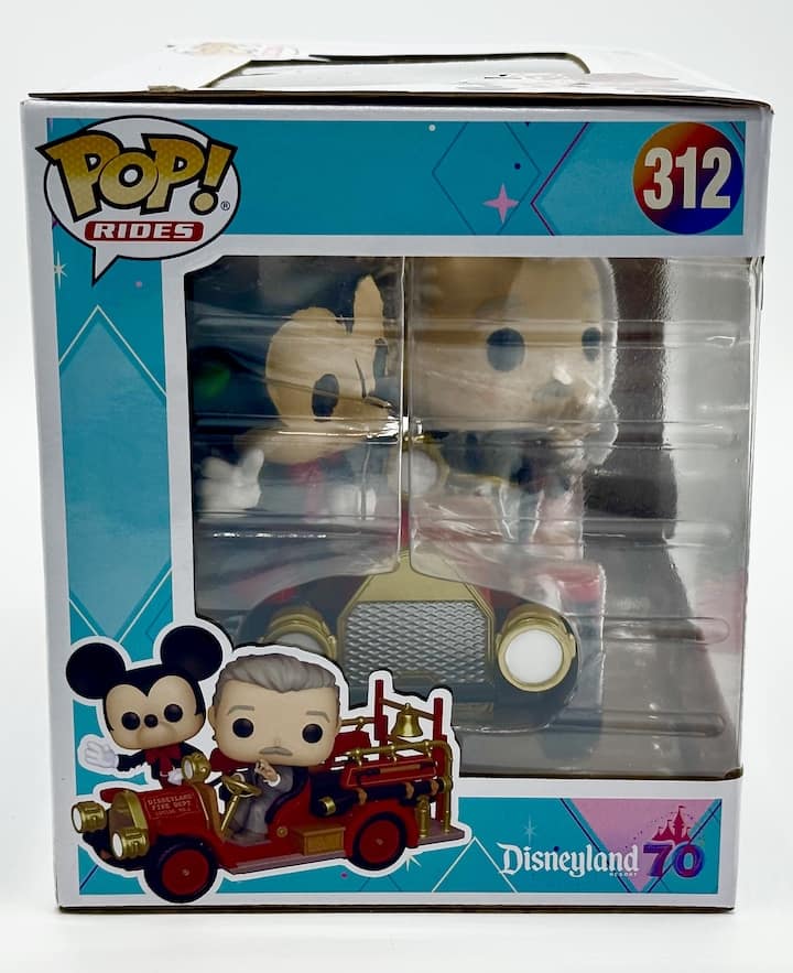 Funko Pop Rides Mickey Mouse and Walt Disney Fire Engine 312 DLR 70th Right Side