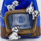 Loungefly 101 Dalmatians Lenticular TV Mini Backpack 60th Anniversary Front Bottom Pocket