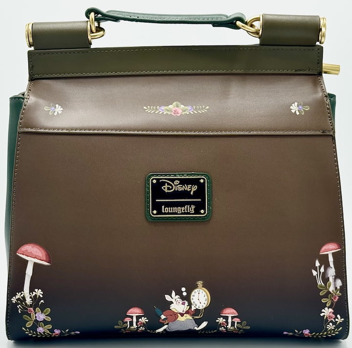 Loungefly Alice in Wonderland Mushrooms Crossbody Bag Disney Handbag Back