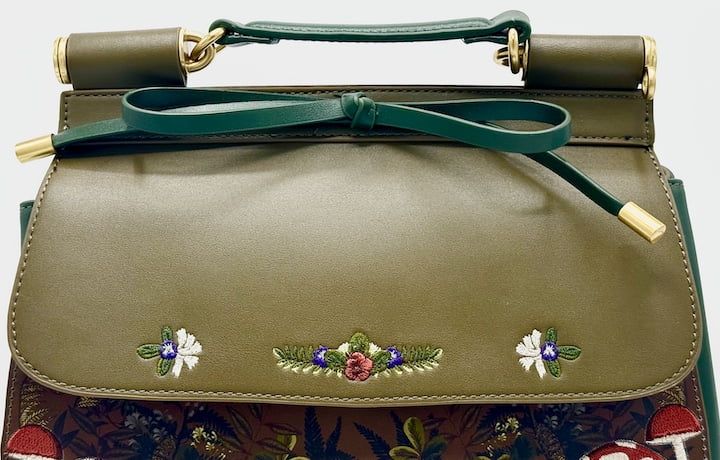 Loungefly Alice in Wonderland Mushrooms Crossbody Bag Disney Handbag Front Top
