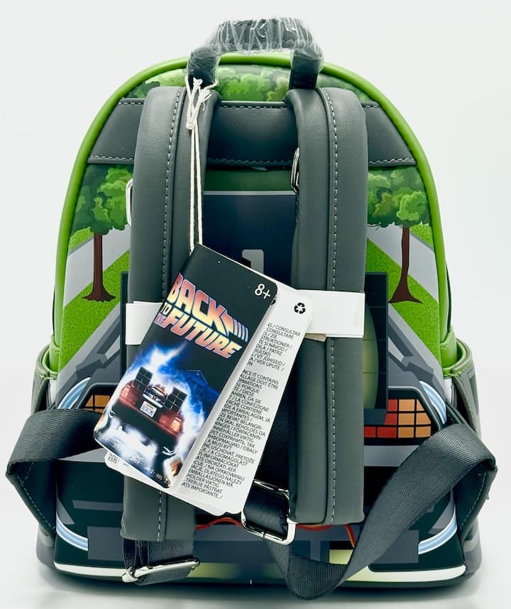 Loungefly Back to the Future Mini Backpack DeLorean Light Up Bag Straps
