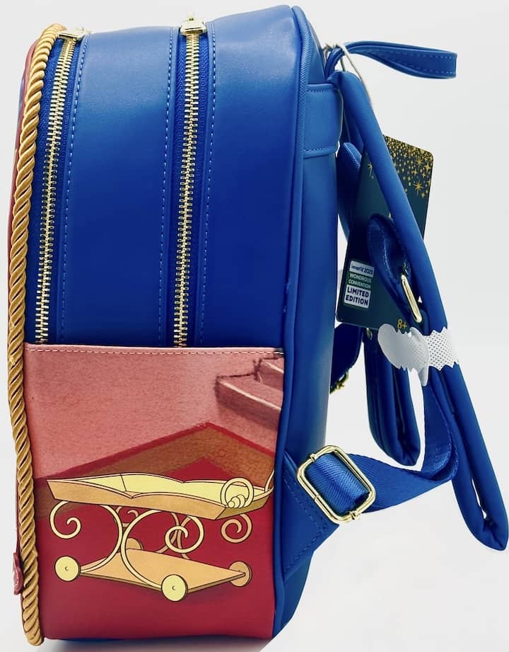 Loungefly Beauty and the Beast Ballroom Mini Backpack WonderCon Bag Left Side