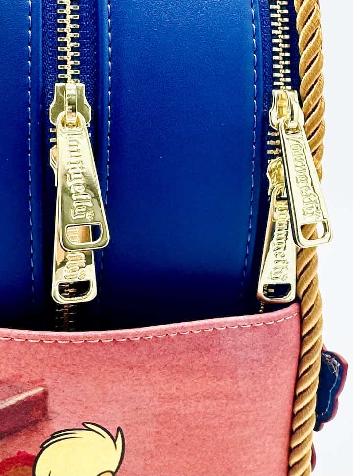 Loungefly Beauty and the Beast Ballroom Mini Backpack WonderCon Bag Zips