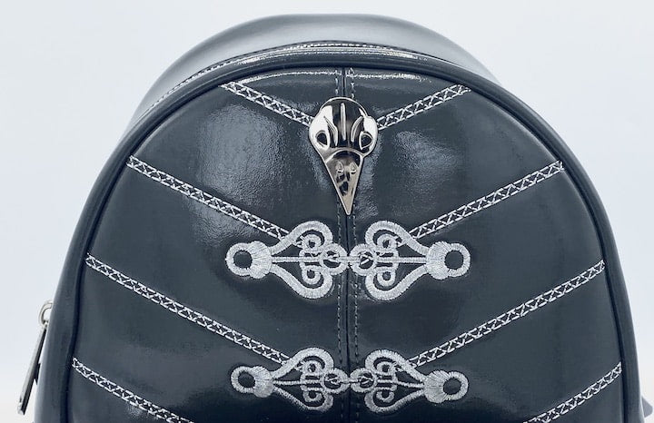 Loungefly Bellatrix Lestrange Mini Backpack Harry Potter Cosplay Bag Front Metal Emblem