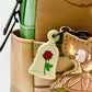 Loungefly Belle Library Mini Backpack Beauty and the Beast Book Bag Rose Keyring