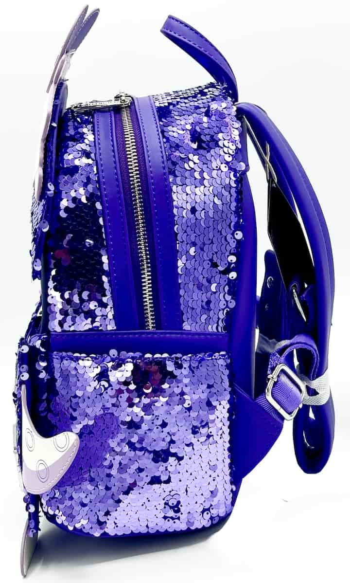 Loungefly Boo Sequin Mini Backpack Disney Pixar Monsters Inc Bag Left Side