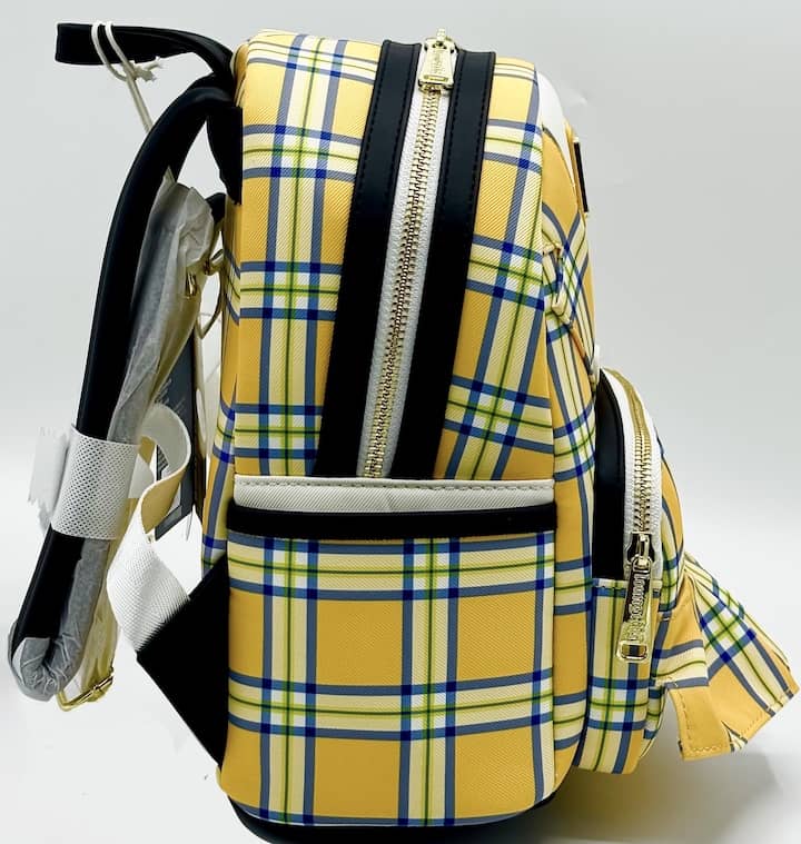 Loungefly Clueless Cher Mini Backpack Yellow Plaid Cosplay Bag Right Side
