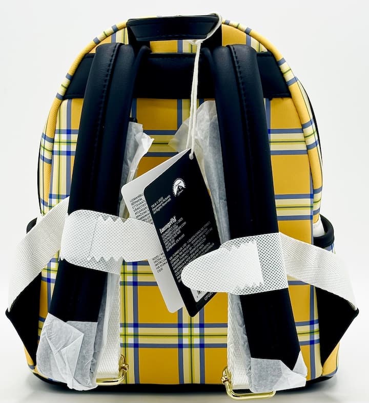 Loungefly Clueless Cher Mini Backpack Yellow Plaid Cosplay Bag Straps