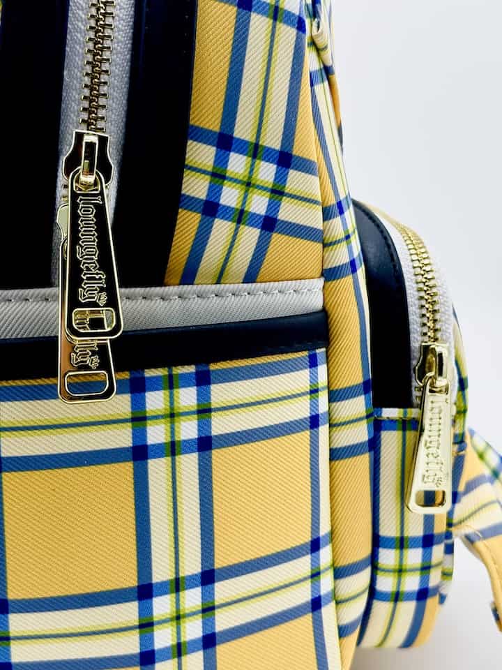 Loungefly Clueless Cher Mini Backpack Yellow Plaid Cosplay Bag Zips