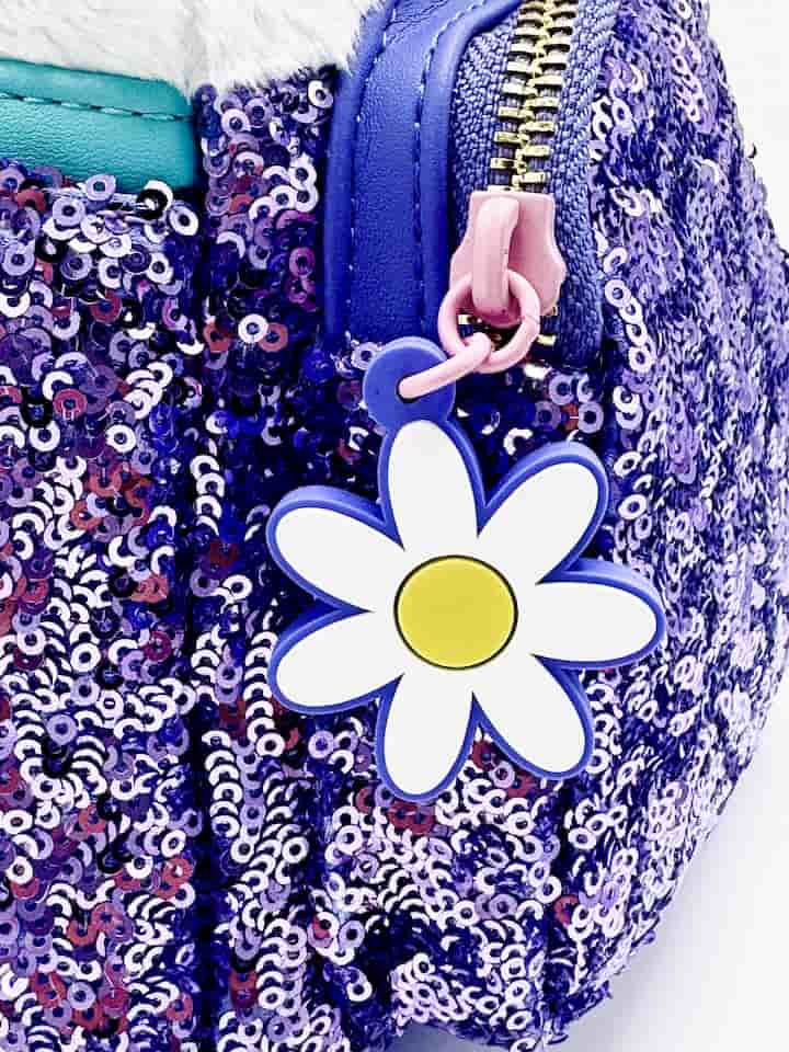 Loungefly Daisy Duck Sequin Mini Backpack Disney 85th Anniversary Bag Keyring