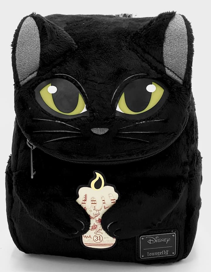 Loungefly Disney Hocus Pocus Binx Mini Backpack Plush Light Up Bag Front Full View