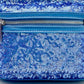 Loungefly Disney Parks Blue Hydrangea Sequin Mini Backpack Bag Front Pocket