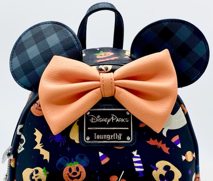 Loungefly Disney Parks Halloween Mini Backpack 2021 Tricks Treats Bag Front Bow And Ears