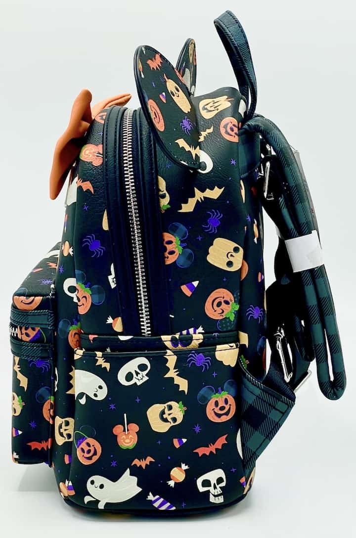 Loungefly Disney Parks Halloween Mini Backpack 2021 Tricks Treats Bag Left Side