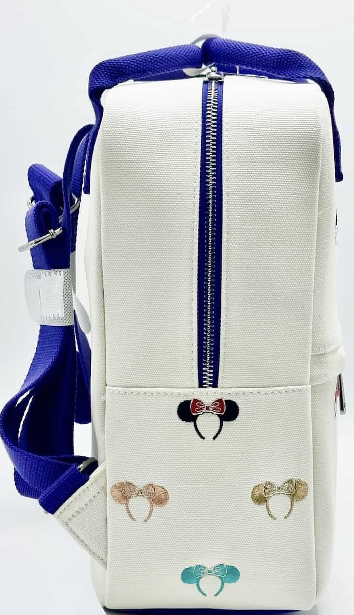 Loungefly Disney Parks Minnie Mouse Ears Headband Canvas Mini Backpack Right Side