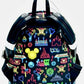 Loungefly Disney Parks Neon Mini Backpack Park Life Attraction Icons Back