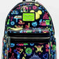 Loungefly Disney Parks Neon Mini Backpack Park Life Attraction Icons Front Full View