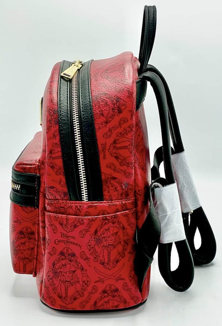 Loungefly Disney Parks Pirates of the Caribbean Mini Backpack Redd Bag Left Side