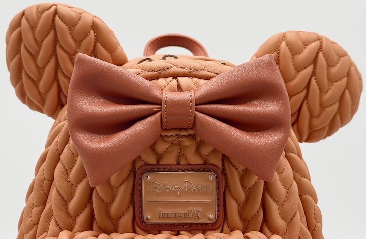 Loungefly Disney Parks Pumpkin Spice Mini Backpack Minnie Mouse Bag Front Bow