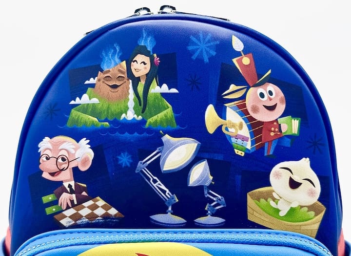 Loungefly Disney Pixar Shorts Mini Backpack Lava Luxo Jr Bao Geri Bag Front Characters