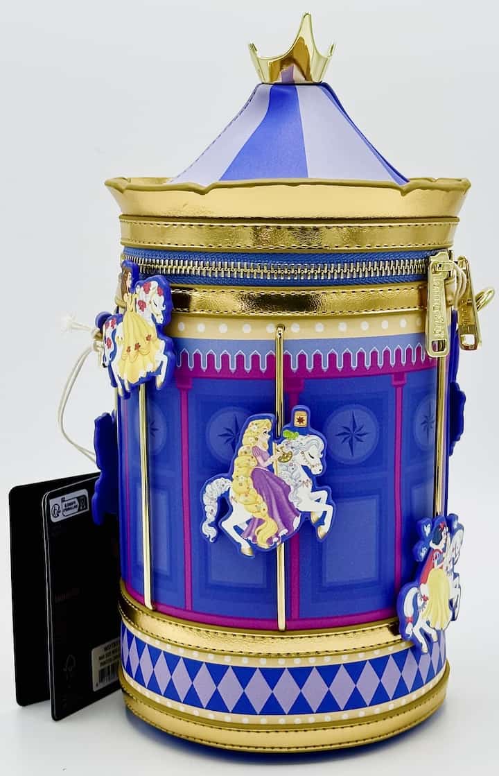 Loungefly Disney Princess Carousel Crossbody Bag Front Moveable Appliques
