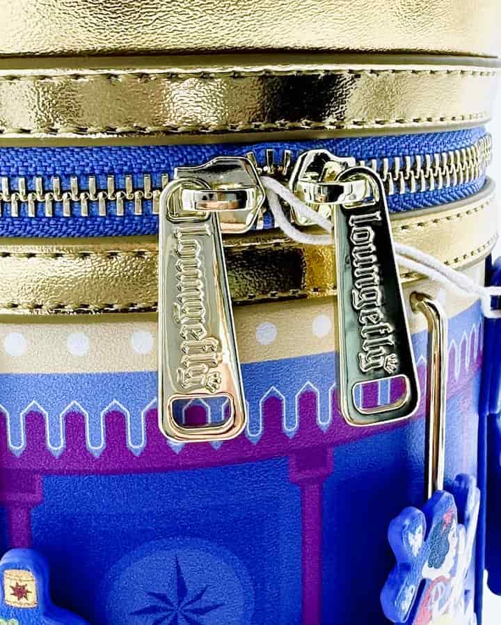 Loungefly Disney Princess Carousel Crossbody Bag Zips