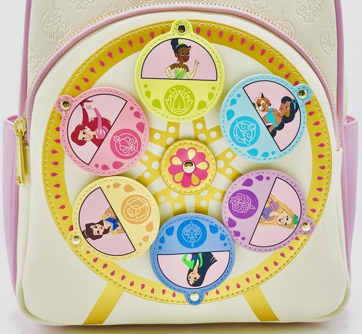 Loungefly Disney Princess Ferris Wheel Mini Backpack Bag Front Wheel Bottom