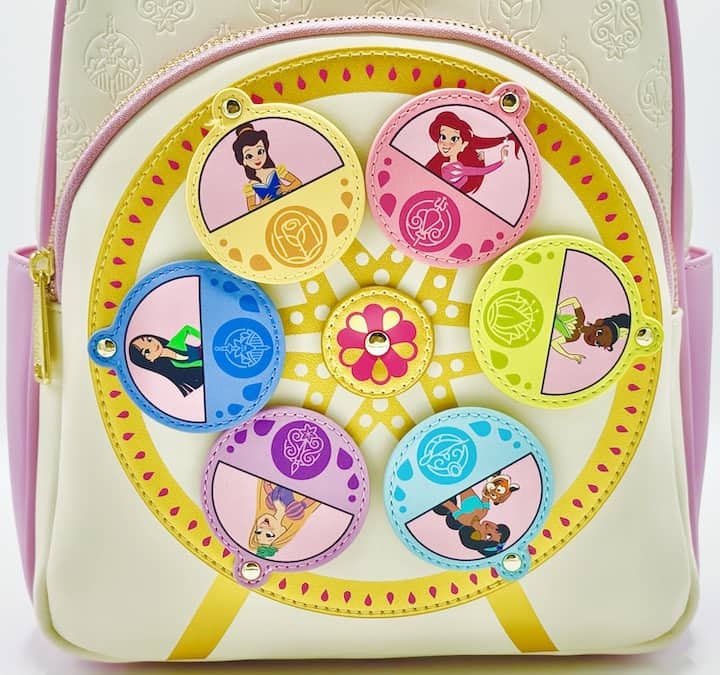 Loungefly Disney Princess Ferris Wheel Mini Backpack Bag Front Wheel Left