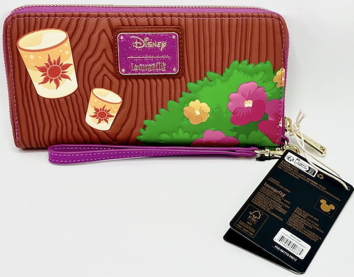 Loungefly Disney Tangled Pascal Wallet Floral Lantern Purse Back
