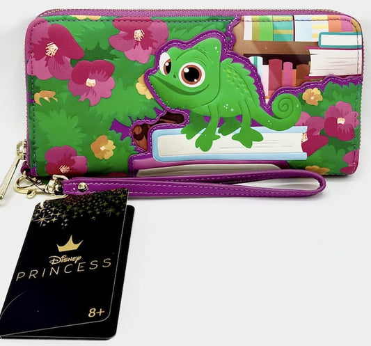 Loungefly Disney Tangled Pascal Wallet Floral Lantern Purse Front