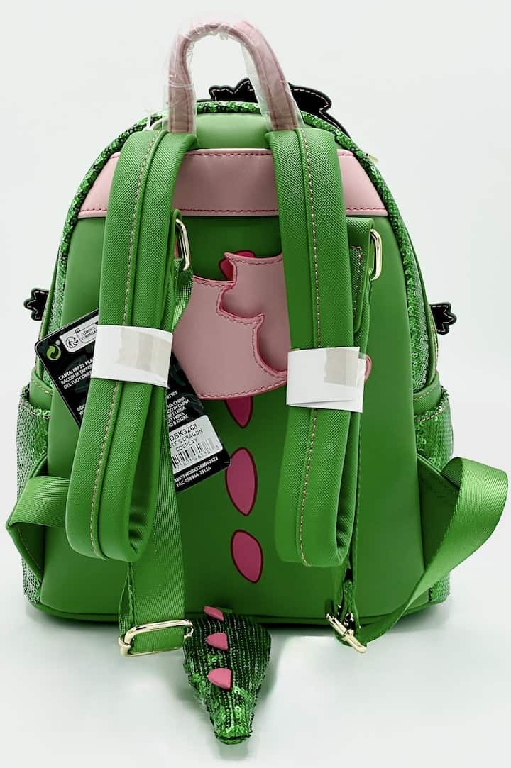 Loungefly Elliot Sequin Mini Backpack Disney Pete's Dragon Bag Straps