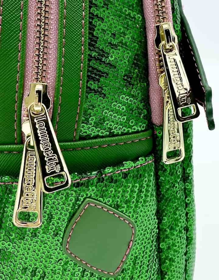 Loungefly Elliot Sequin Mini Backpack Disney Pete's Dragon Bag Zips