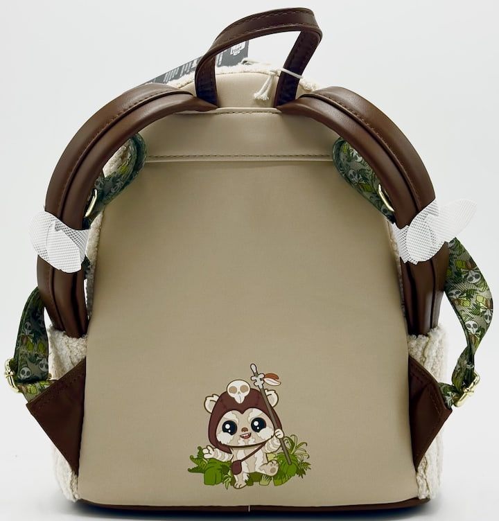 Loungefly Ewok Plush Cosplay Mini Backpack Star Wars Logray Bag Back