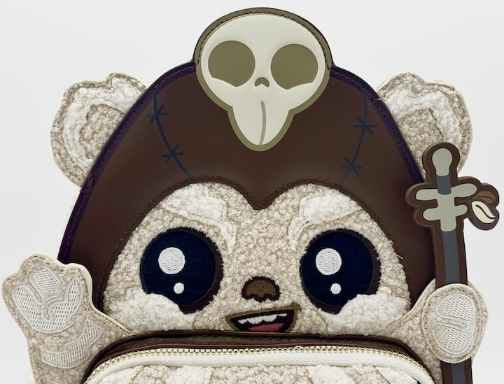 Loungefly Ewok Plush Cosplay Mini Backpack Star Wars Logray Bag Front Top