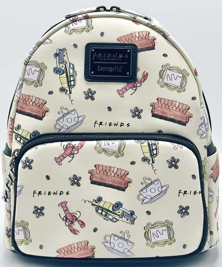 Loungefly Friends Lobster AOP Mini Backpack Warner Brothers Icons Bag Front Full View