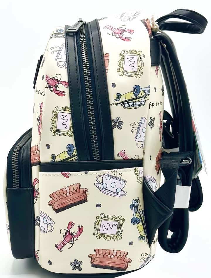 Loungefly Friends Lobster AOP Mini Backpack Warner Brothers Icons Bag Left Side