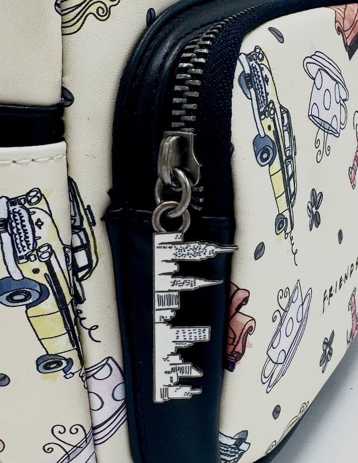 Loungefly Friends Lobster AOP Mini Backpack Warner Brothers Icons Bag New York Skyline Keyring