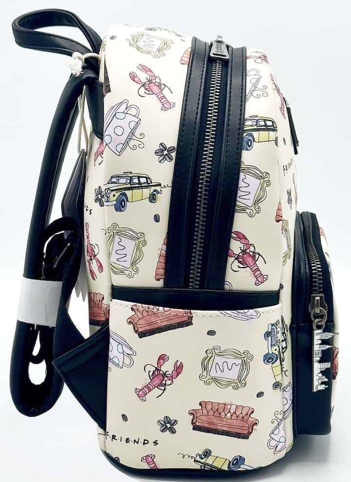 Loungefly Friends Lobster AOP Mini Backpack Warner Brothers Icons Bag Right Side