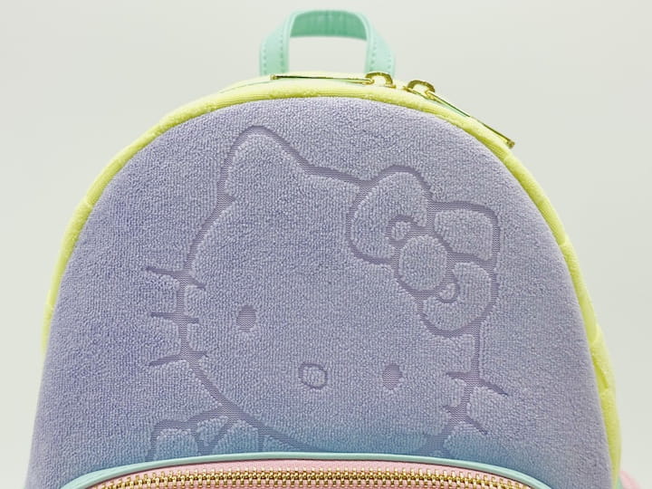 Loungefly Hello Kitty SDCC Mini Backpack Sanrio Colour Block Bag Front Top