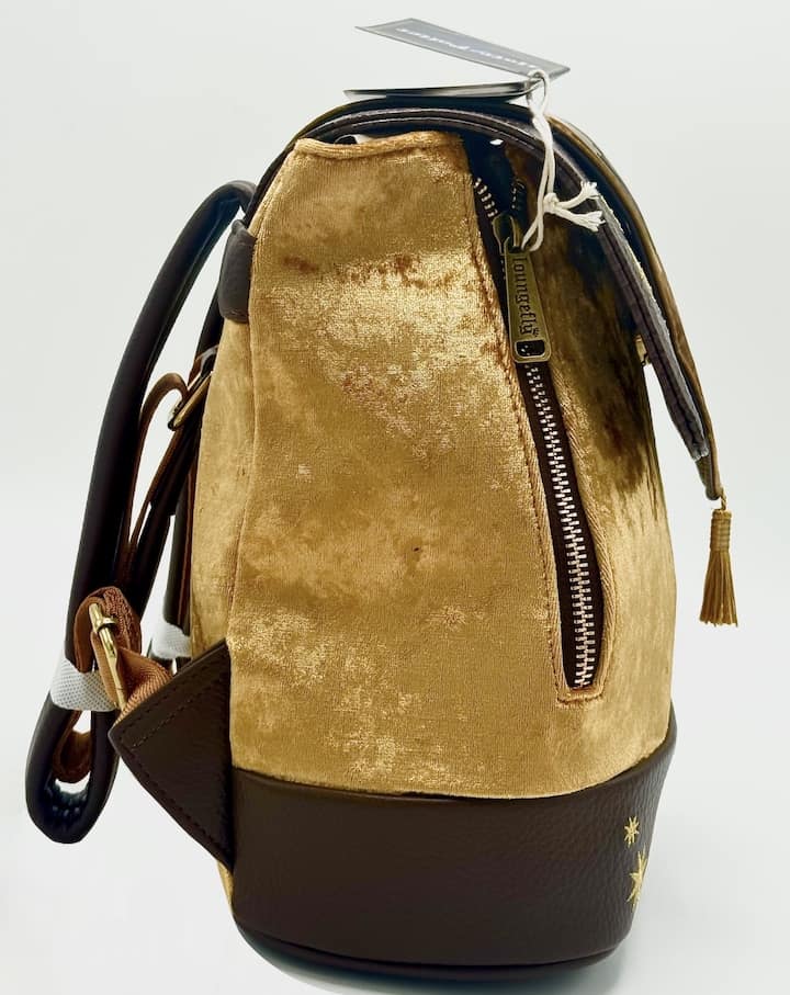 Loungefly Hufflepuff Velvet Banner Mini Backpack Harry Potter Bag Right Side