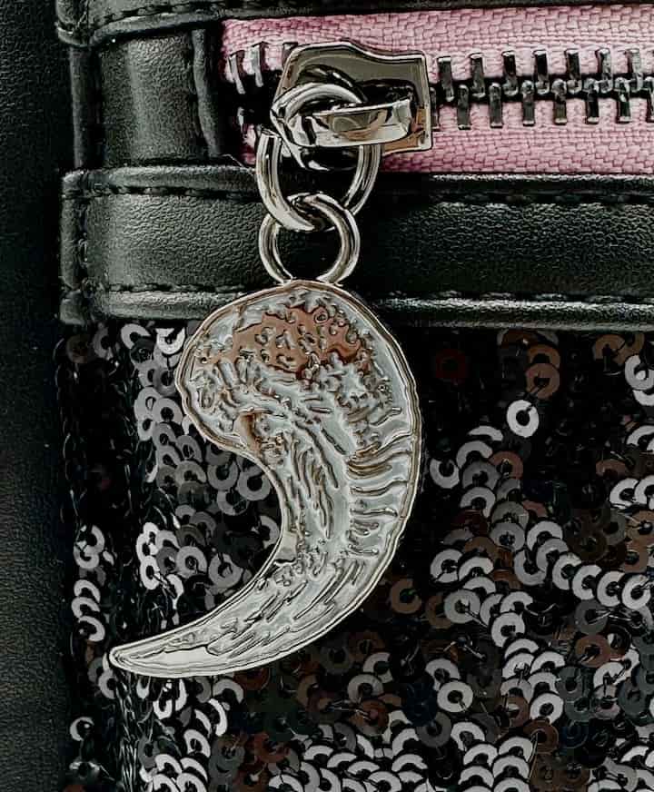 Loungefly Jurassic Park Sequin Pink Mini Backpack Floral Bag Keyring