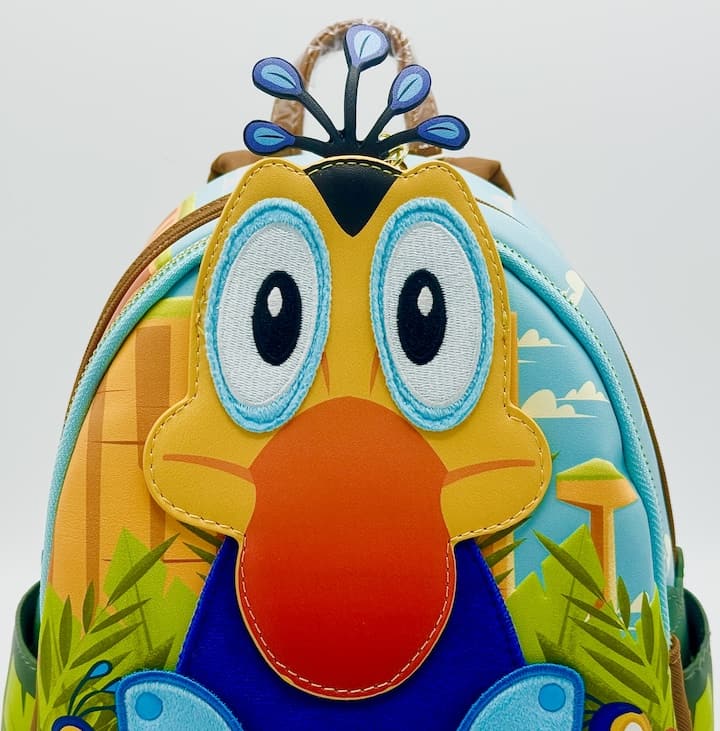 Loungefly Kevin Cosplay Mini Backpack Disney Pixar Up Bag Front Head