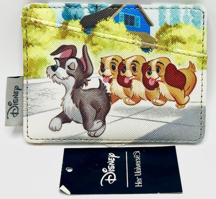 Loungefly Lady and the Tramp Loved One Mini Backpack Disney Bag Set Cardholder Front