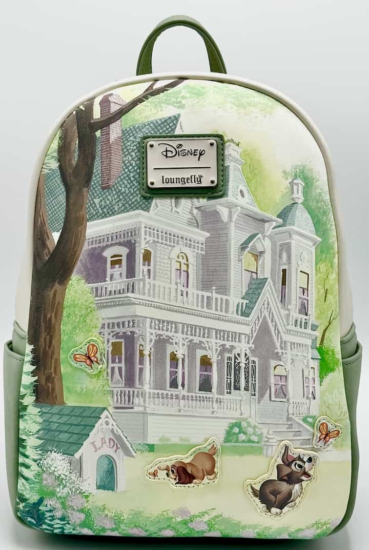 Loungefly Lady and the Tramp Loved One Mini Backpack Disney Bag Set Handbag Front Full View