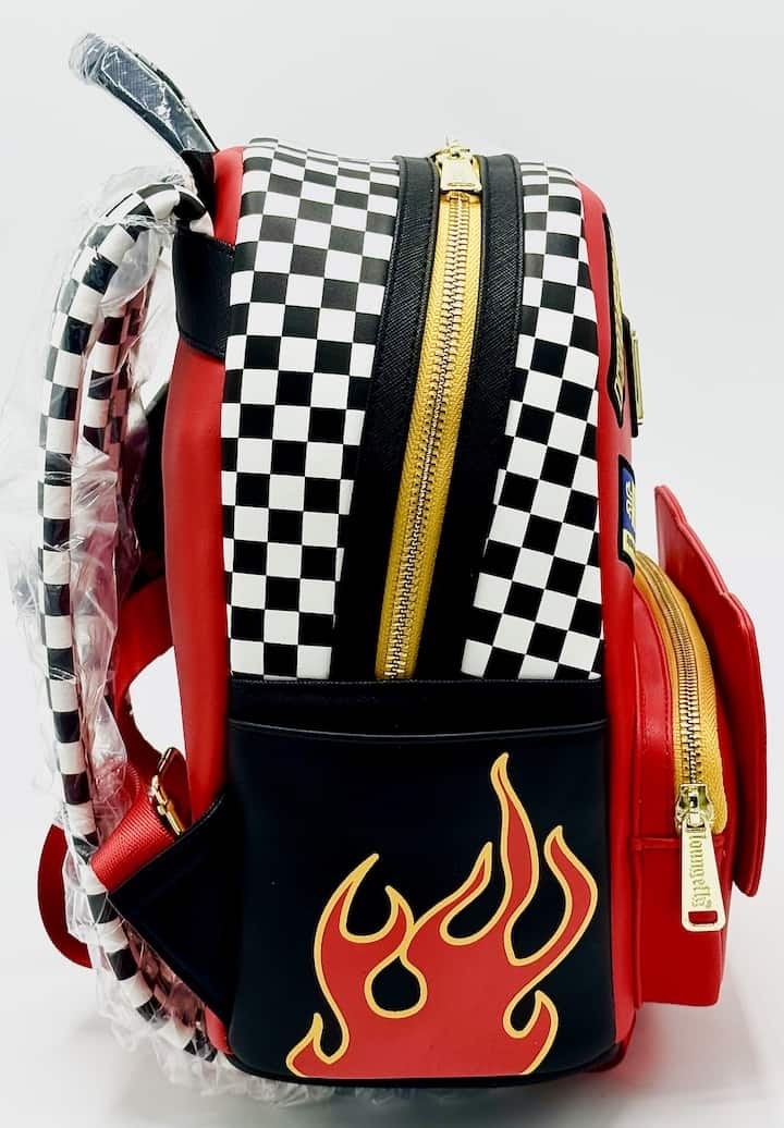 Loungefly Lightning McQueen Rusteze Mini Backpack Cars Light Up Bag Right Side