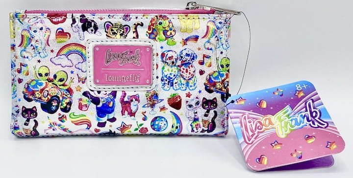Loungefly Lisa Frank Wallet Iridescent Holographic 90's Prism Purse Front