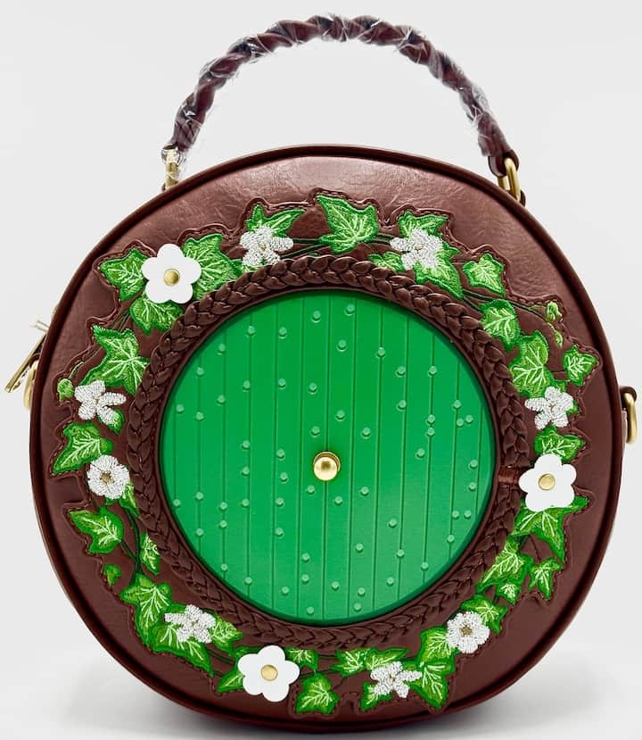 Loungefly Lord of the Rings Crossbody Hobbit Door Handbag Front Full View Without Strap